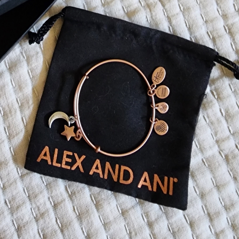 Alex and Ani X It Cosmetics Moon and Star Bracelet - Picture 2 of 3